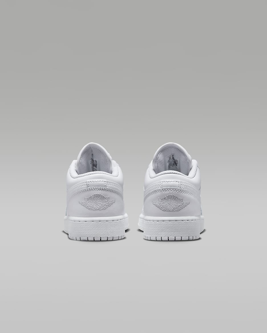 Air Jordan 1 Low sko til store barn - Hvit/Hvit/Hvit