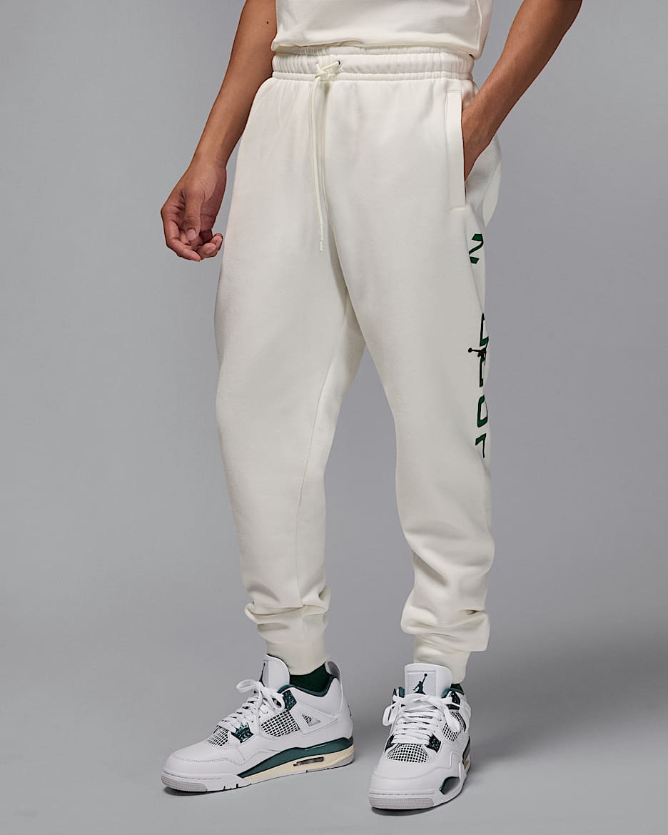 Jordan Essentials fleecejoggebukse til herre - Sail/Pine Green
