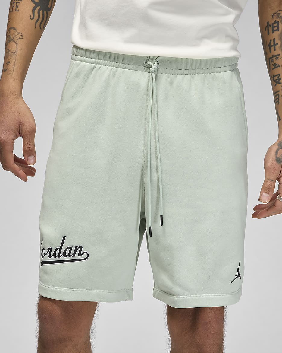 Jordan Flight MVP Men's Fleece Shorts - Seafoam/Black