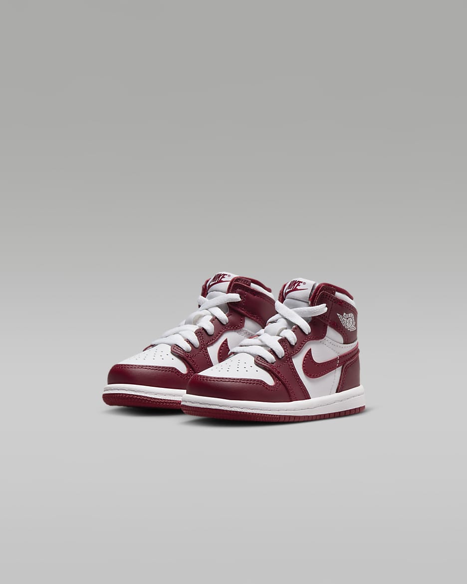 Jordan 1 Retro High OG Baby & Toddler Shoes - White/Team Red