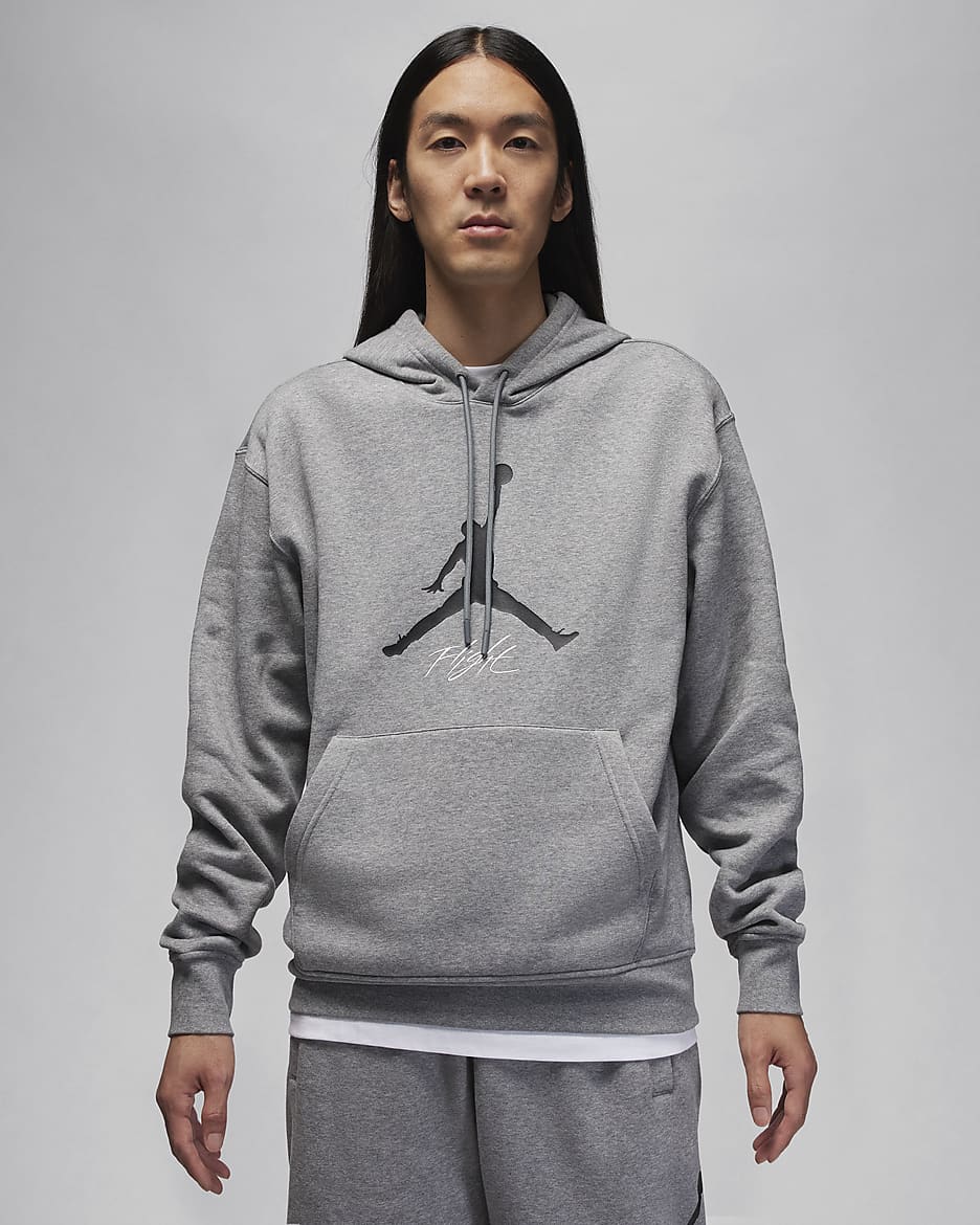 Jordan Essentials Men's Fleece Hoodie - Carbon Heather/Black