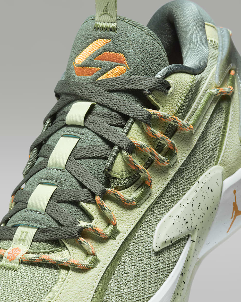 Luka 2 PF Basketball Shoes - Olive Aura/Oil Green/Sea Glass/Vivid Orange