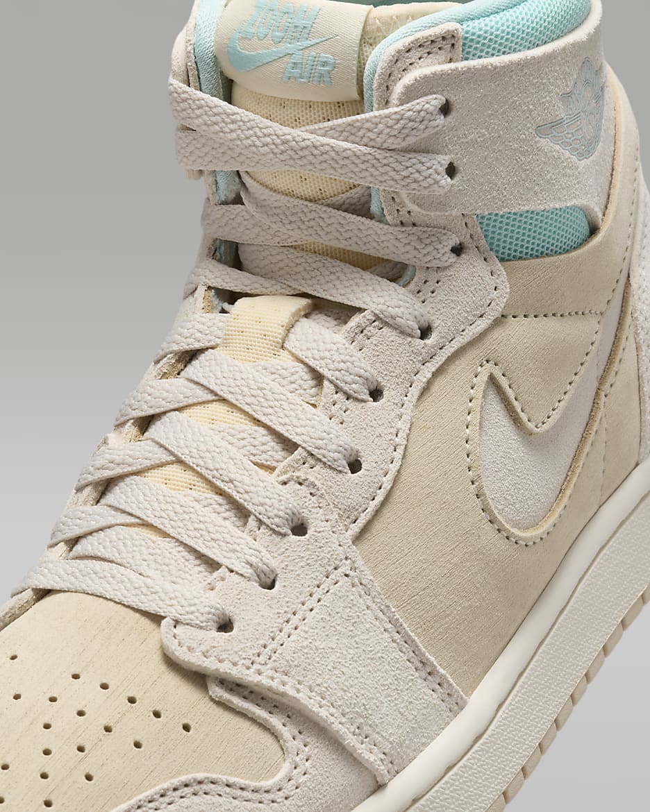 Air Jordan 1 Zoom CMFT 2 Women's Shoes - Coconut Milk/Light Dew/Sail/Legend Light Brown