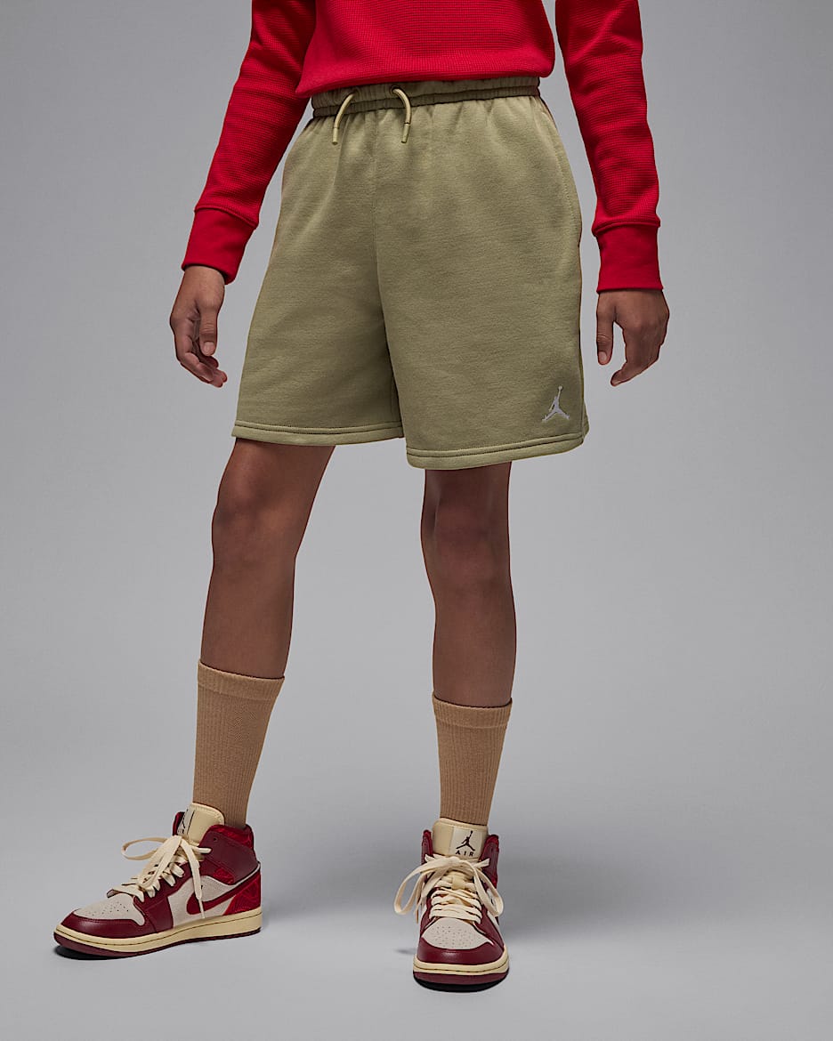 Jordan Brooklyn Fleece Big Kids' Shorts - Medium Khaki