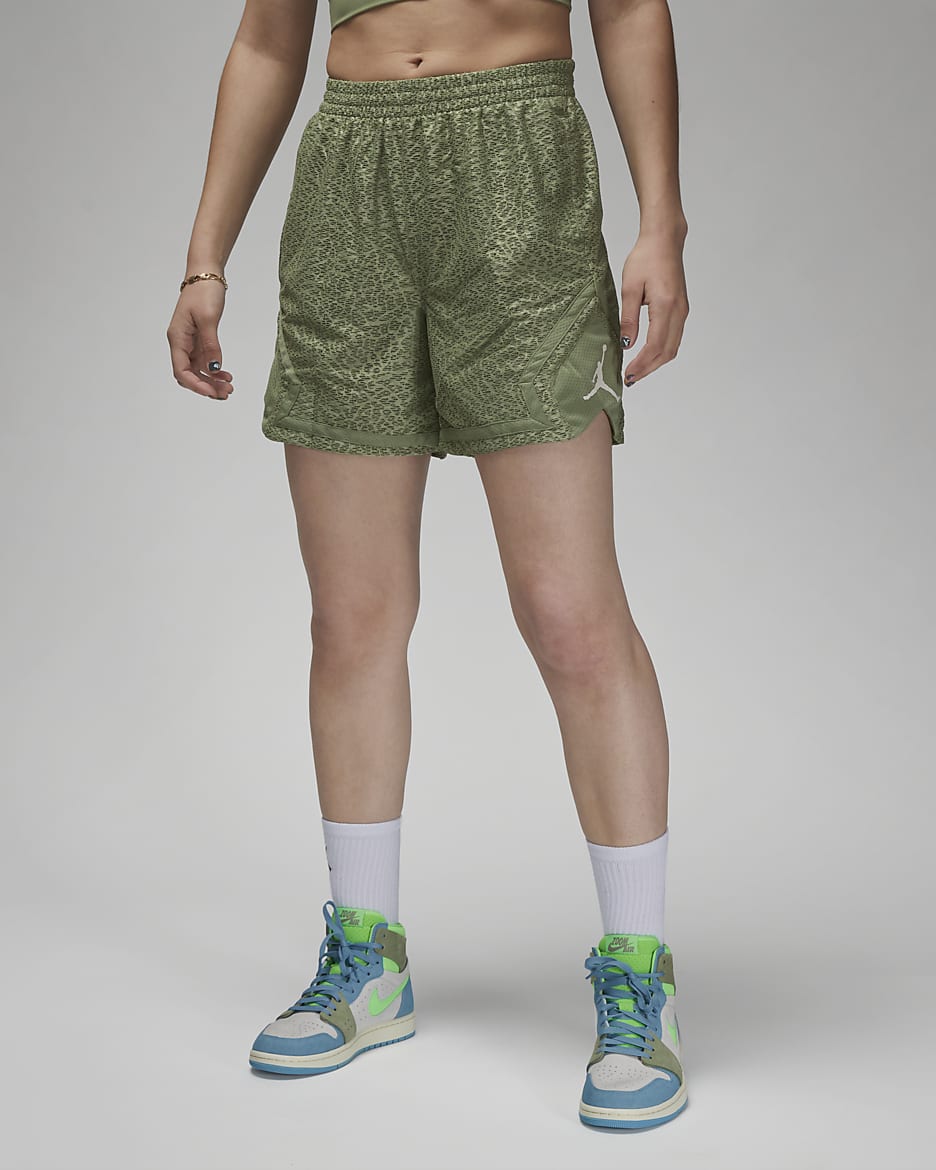 Jordan Sport Women's Diamond Shorts - Oil Green/Phantom