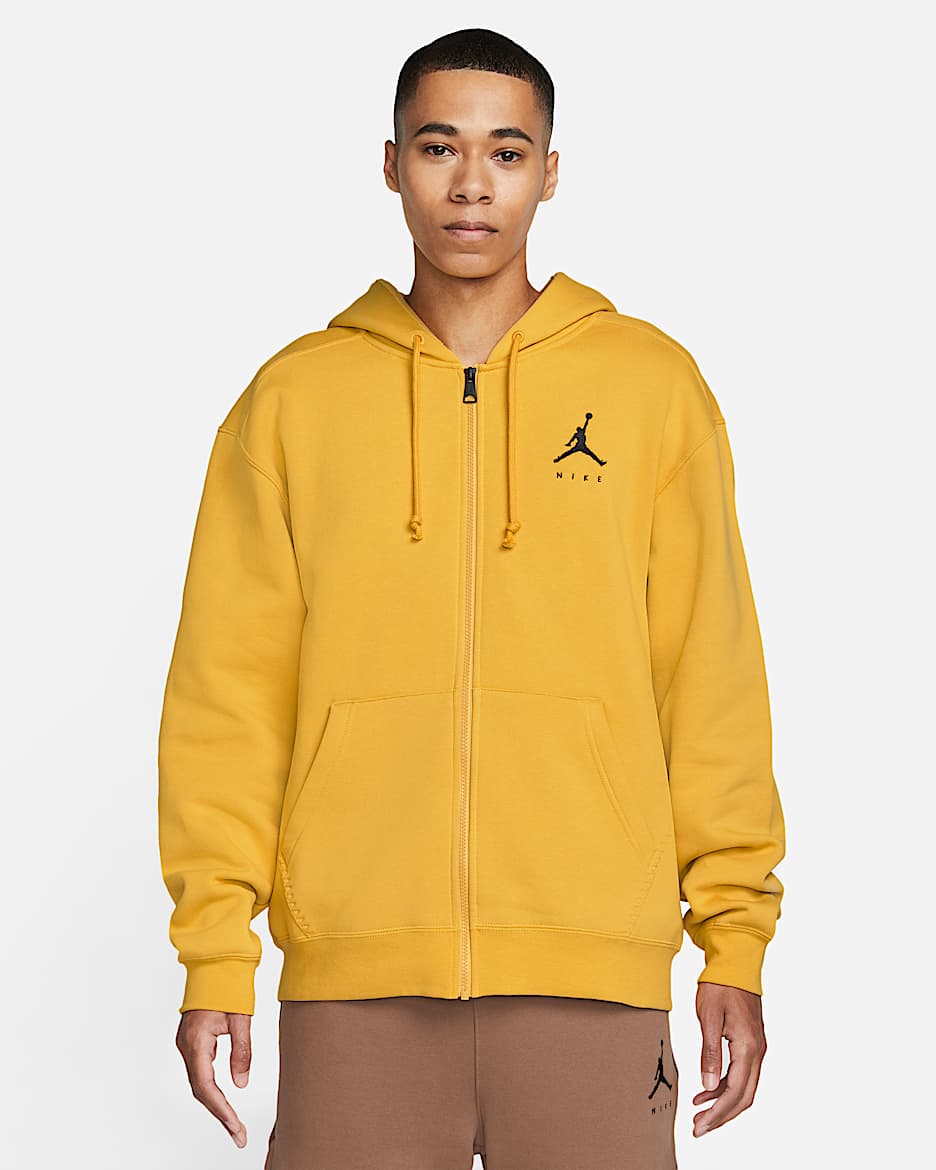Jordan Jumpman Men's Full-Zip Fleece Hoodie - Pollen/Black
