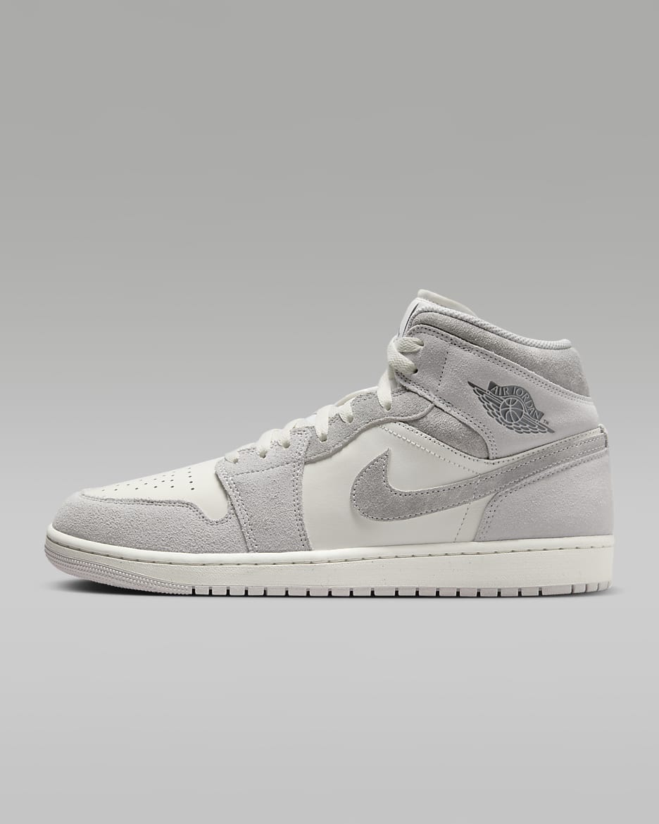 Air Jordan 1 Mid SE-sko til mænd - Neutral Grey/Sail/Smoke Grey