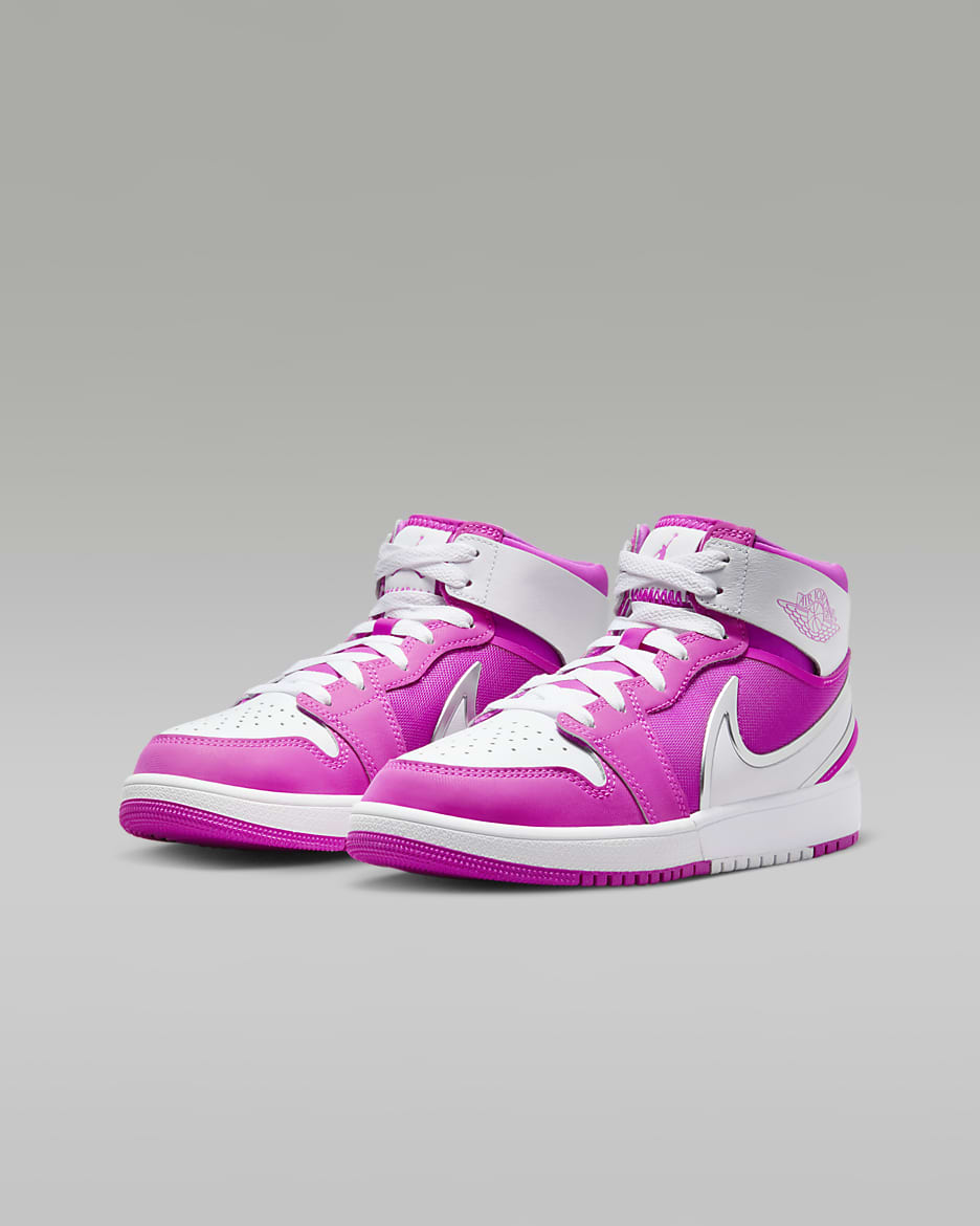 Buty dla dużych dzieci Jordan 1 Mid RM EasyOn - Fire Pink/Biel/Biel