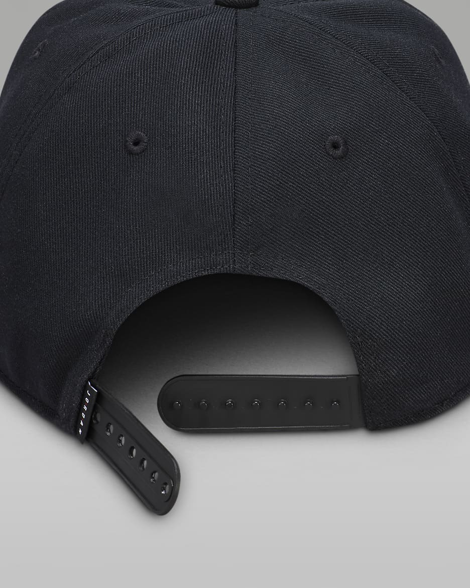 Jordan Pro Unstructured Flat-Bill Hat - Black/White