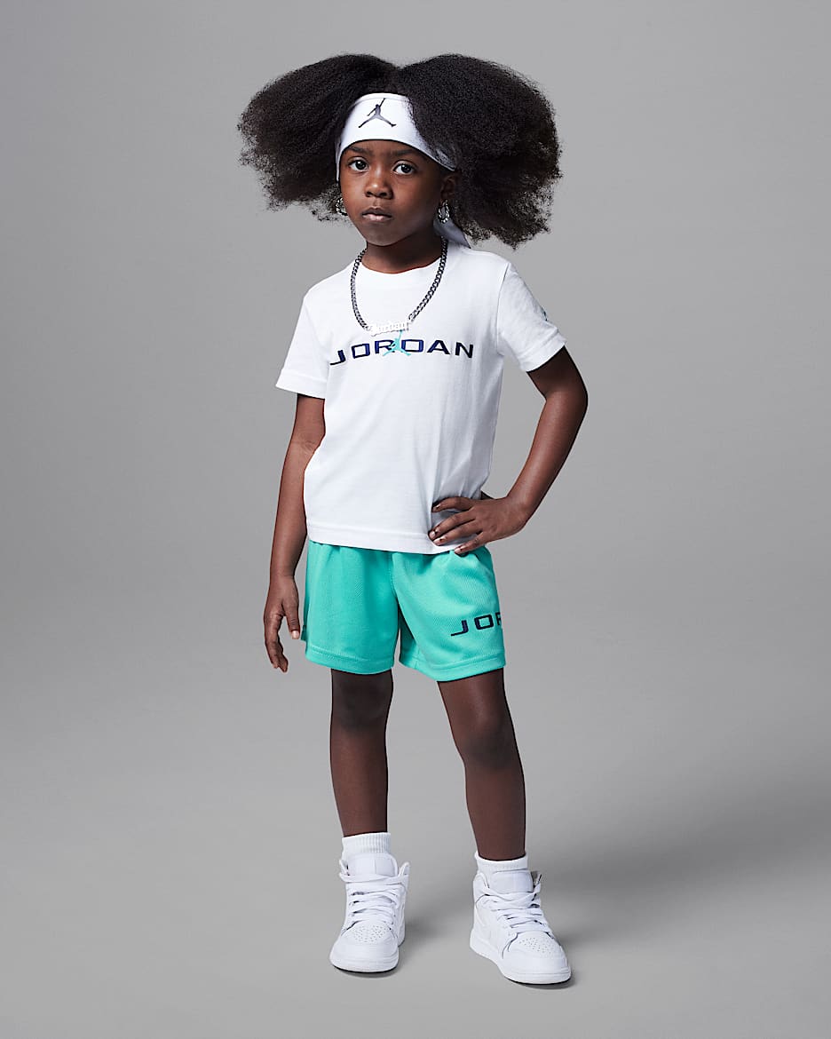 Jordan Toddler Baseline 2-Piece Mesh Shorts Set - Washed Teal