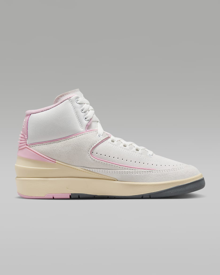 Air Jordan 2 Retro Women's Shoes - Summit White/Medium Soft Pink/Muslin/Gym Red