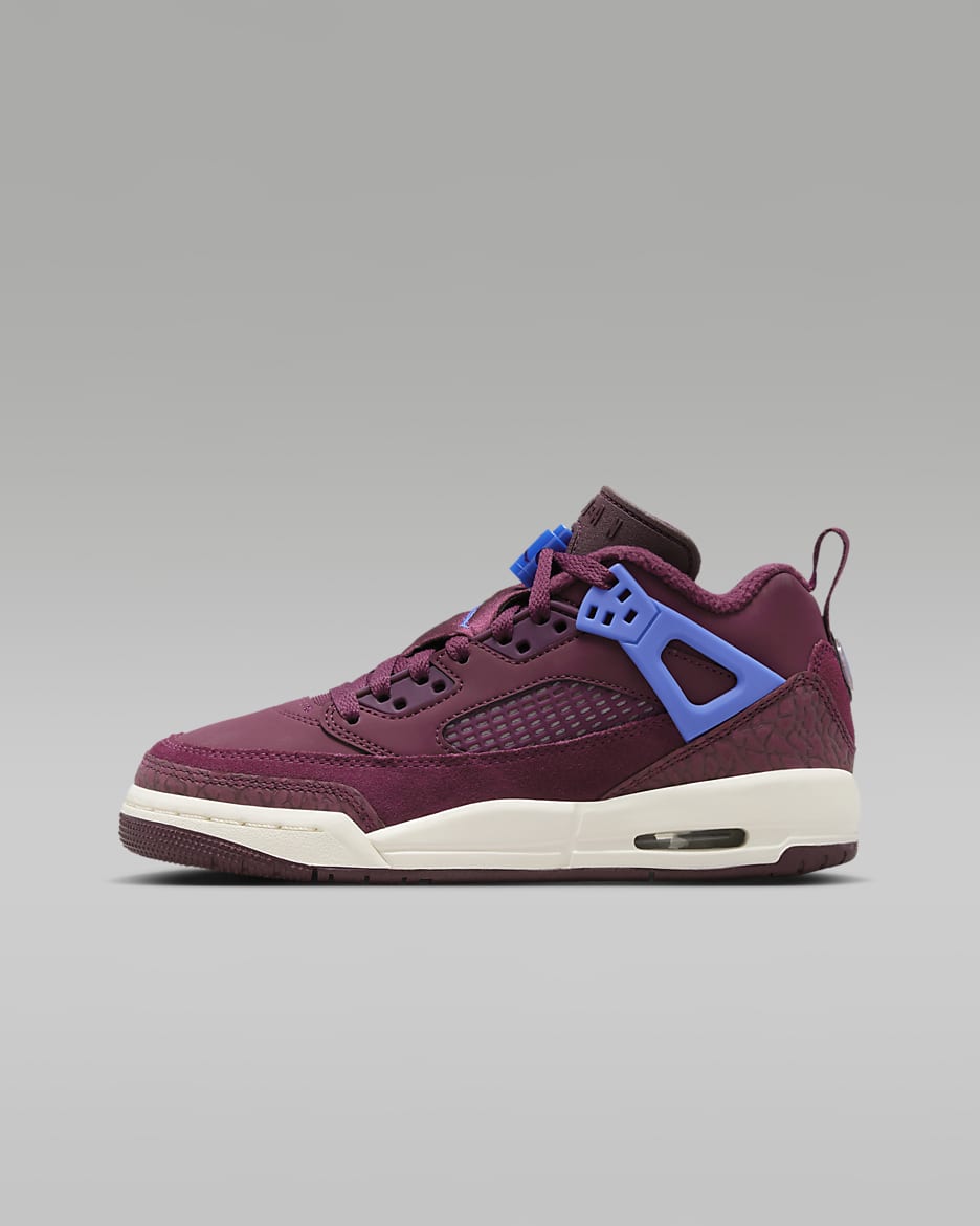 Jordan Spizike Low Older Kids' Shoes - Bordeaux/Sail/Hyper Royal