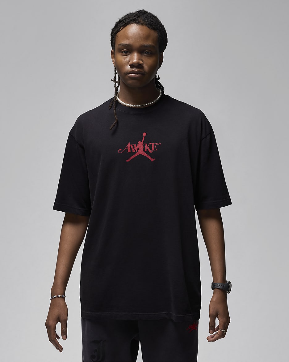 Jordan x Awake NY Men's T-shirt - Black/University Red
