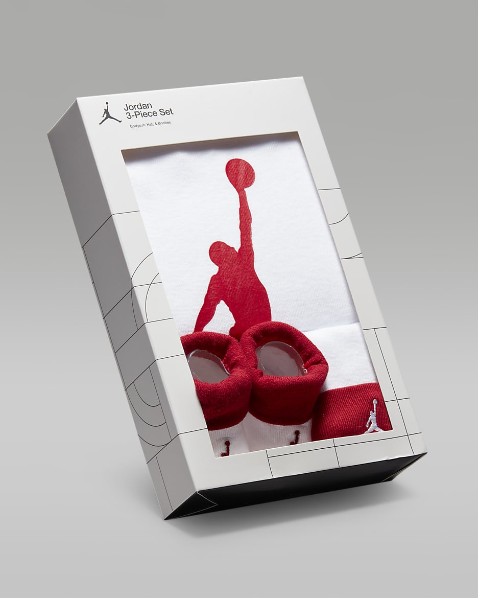 Jordan Baby 3-Piece Box Set - White/Gym Red