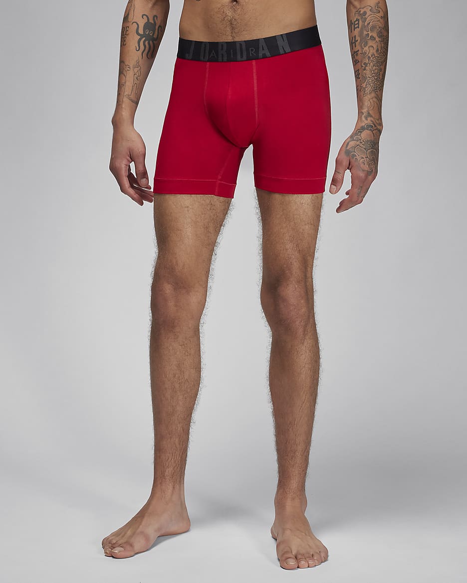 Ropa interior Flight Modal para hombre (paquete de 3) Jordan - Rojo gimnasio