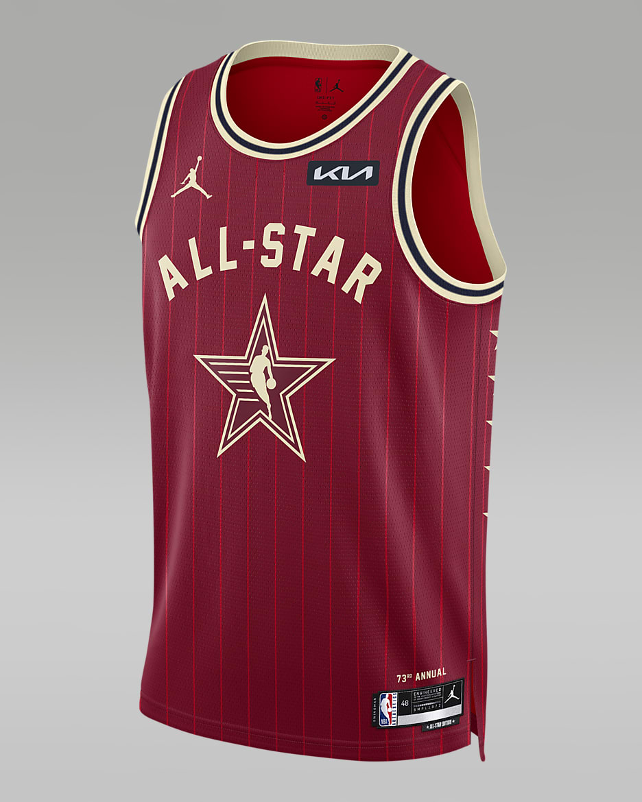 Jersey Jordan Dri-FIT Swingman de la NBA LeBron James 2024 NBA All-Star Weekend Essential - Carmesí team