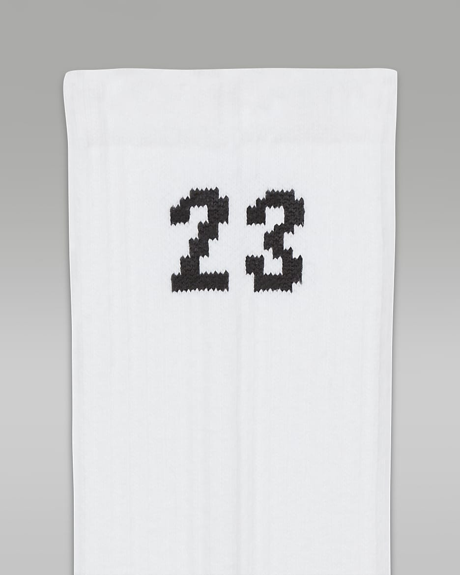 Jordan Essentials Calcetines largos (3 pares) - Blanco/Negro