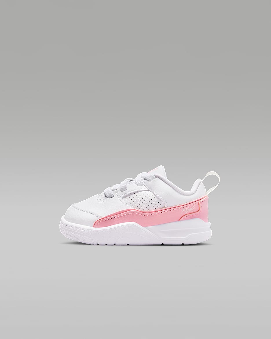 Jordan Flight Court Baby/Toddler Shoes - White/Medium Soft Pink