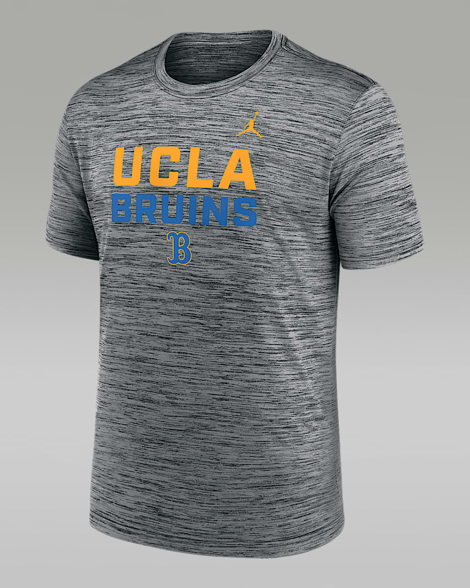 UCLA Campus Center Stack Velocity Men's Nike Dri-FIT College T-Shirt - Anthracite
