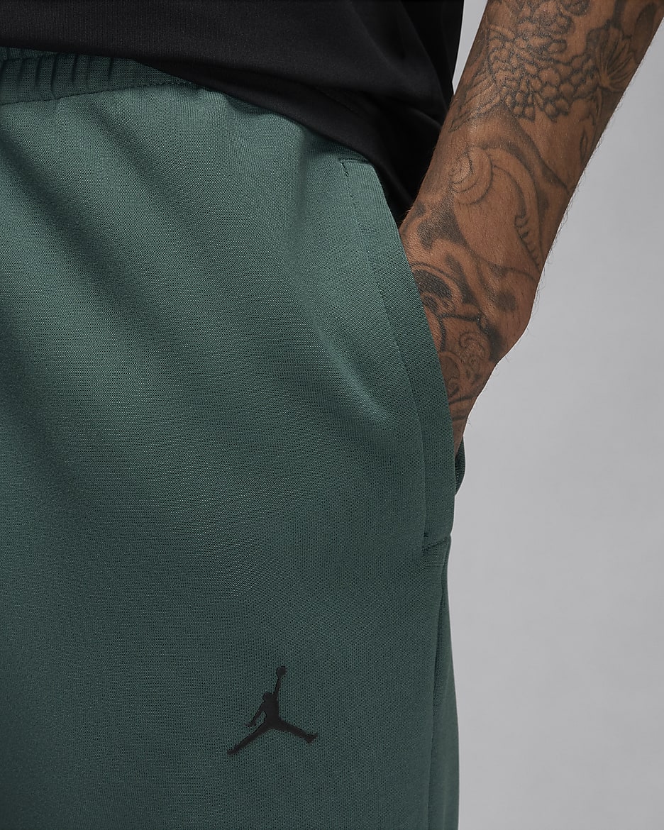 Jordan Sport Hoop Fleece Men's Dri-FIT Trousers - Oxidised Green/Black