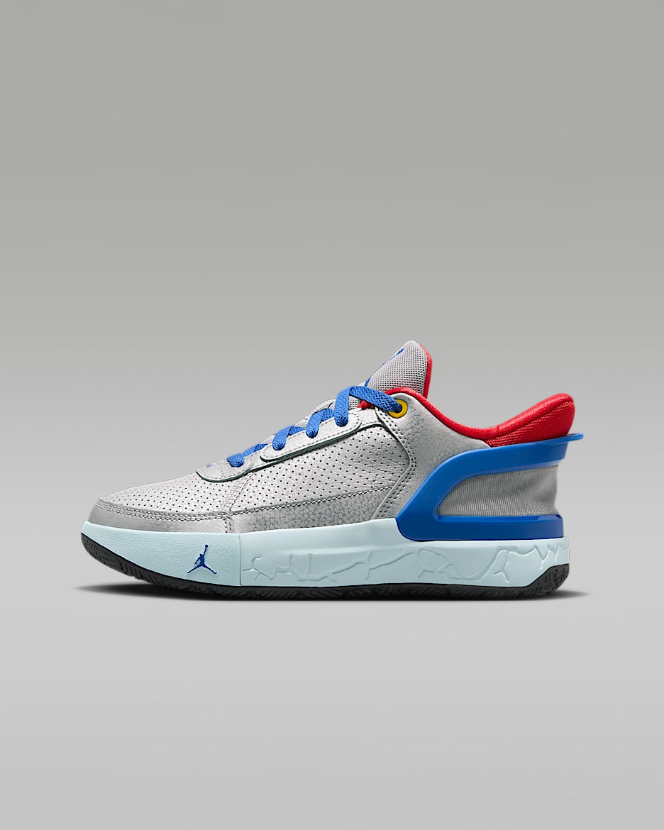 Jordan DAY1 EO Older Kids' Shoes - Metallic Silver/Light Crimson/Glacier Blue/Game Royal