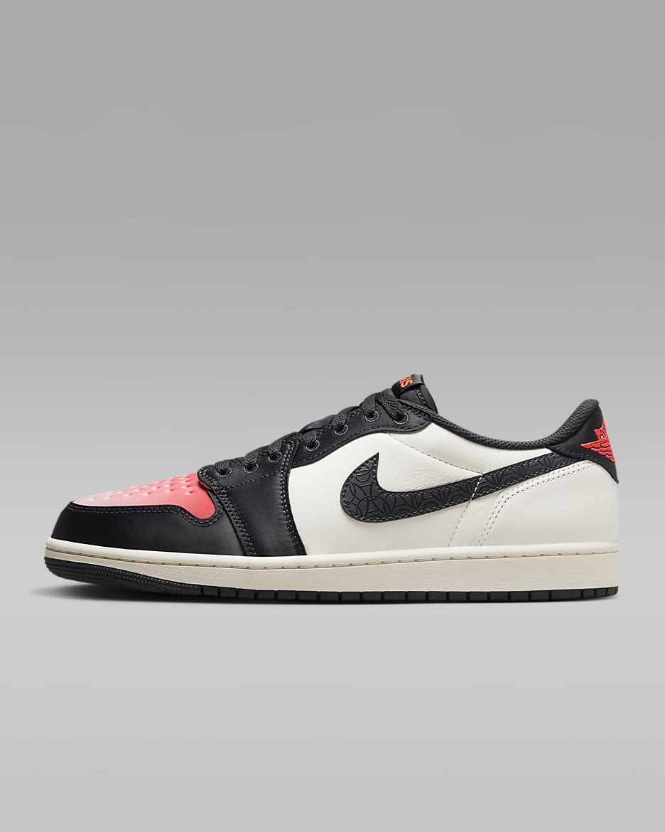 Air Jordan 1 Retro Low Paris Saint-Germain Men's Shoes - Sail/Infrared 23/Pink Oxford/Off-Noir