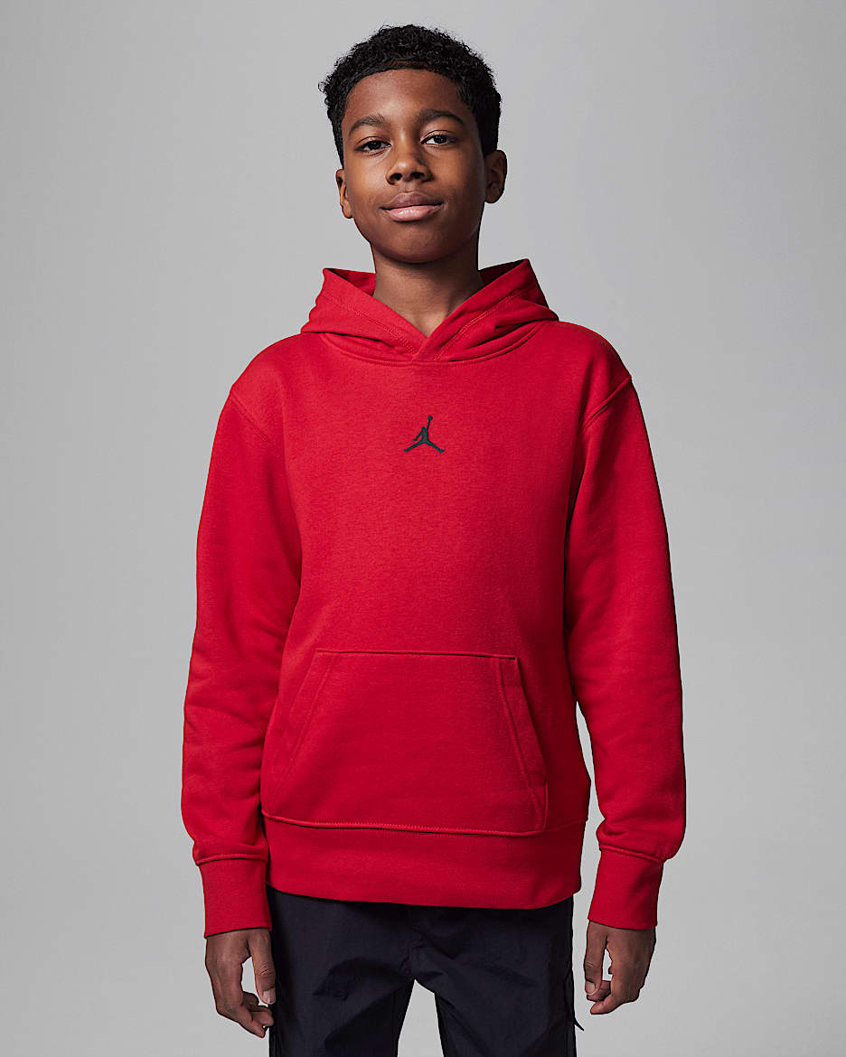 Huvtröja Jordan Dri-FIT Sport Crossover för ungdom - Gym Red