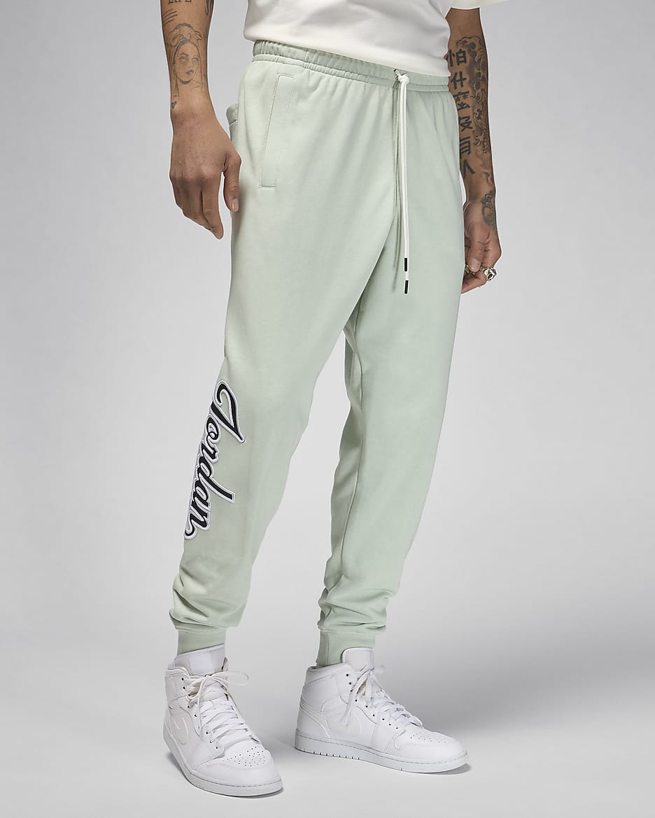 Jordan Flight MVP Men's Lightweight Fleece Trousers - Seafoam/Black/Black