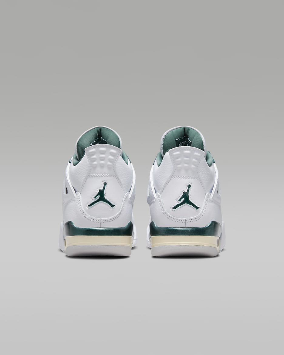 Air Jordan 4 Retro "Oxidized Green" 大童鞋款 - 白色/白色/Neutral Grey/Oxidized Green