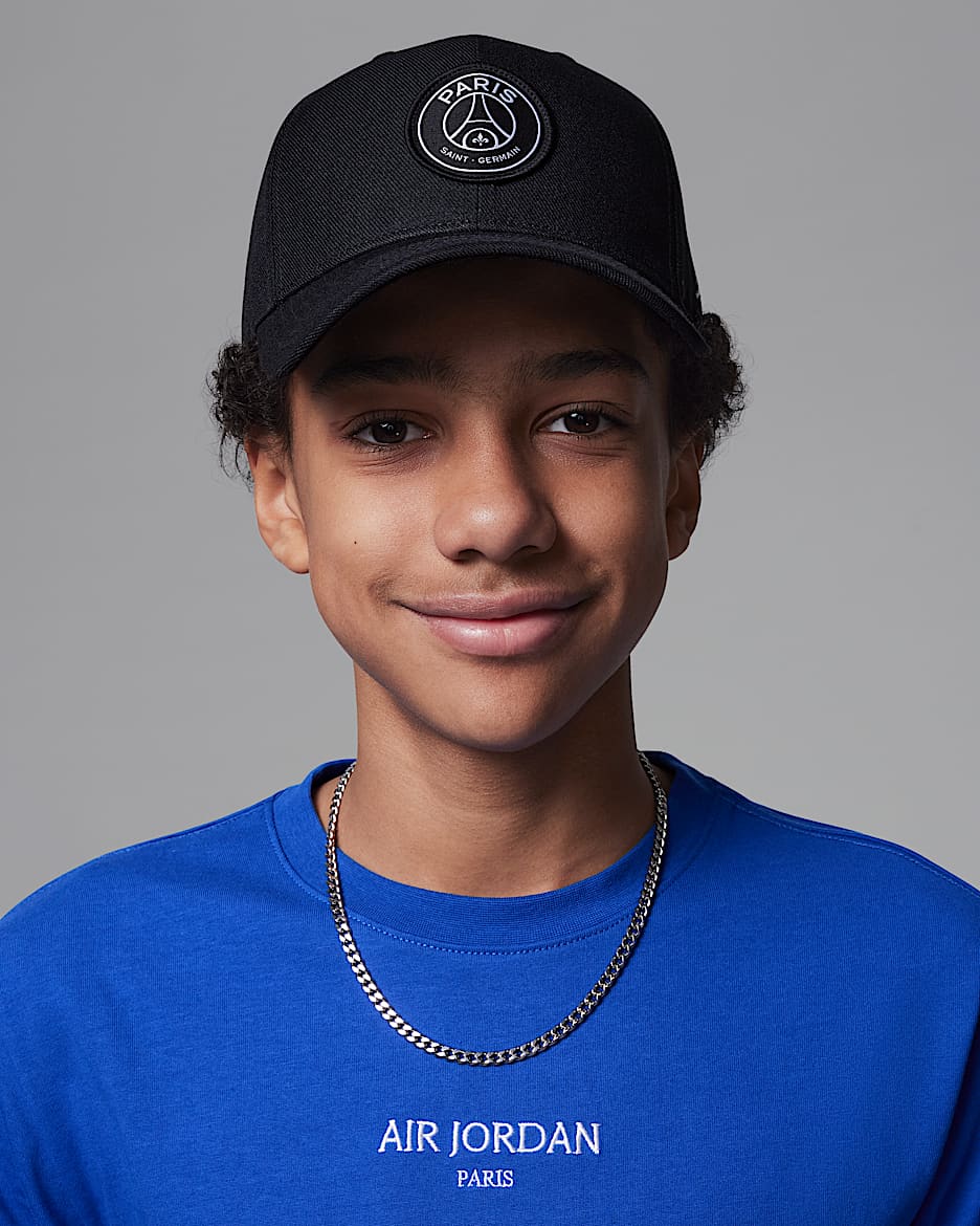 Gorra para niños talla grande Jordan Paris Saint-Germain - Negro