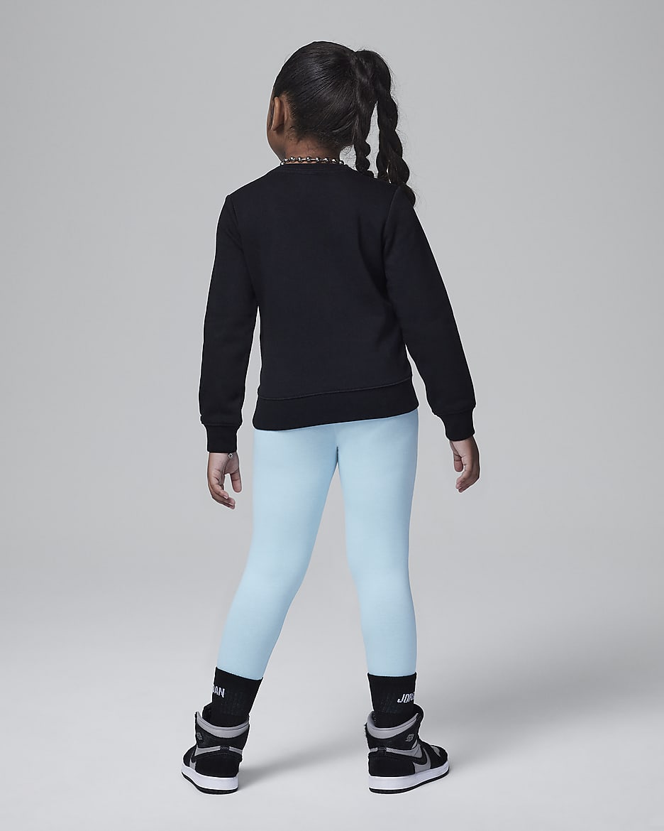 Conjunto de 2 peças Jordan W J Brooklyn Fleece Leggings Set para criança - Glacier Ice