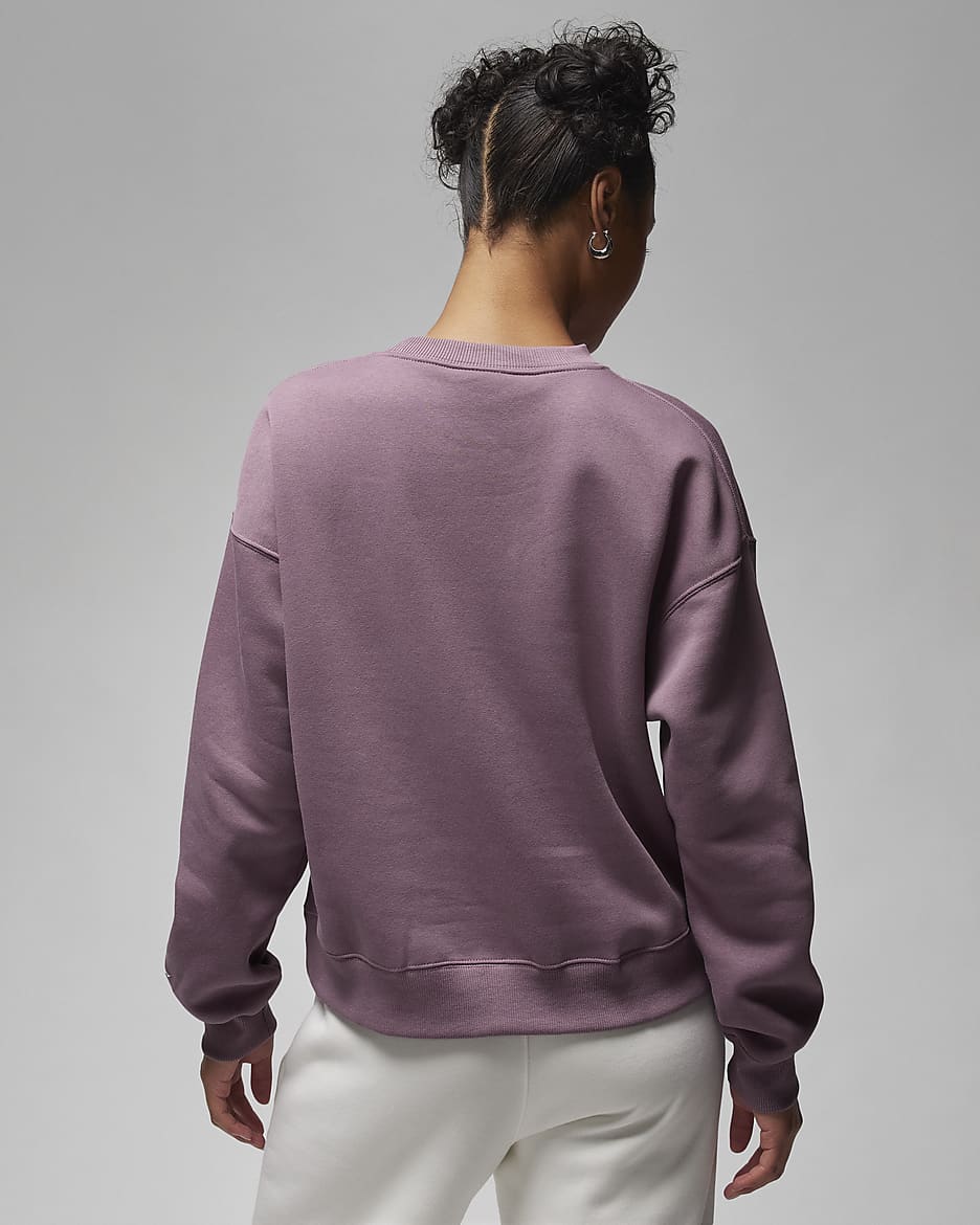 Sweatshirt de gola redonda com grafismo Jordan Brooklyn Fleece para mulher - Sky J Mauve