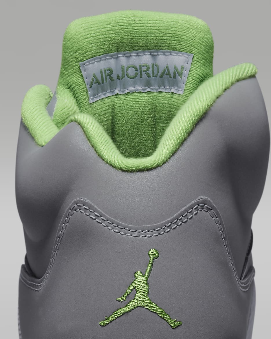 Chaussure Air Jordan 5 Retro « Green Bean » pour Homme - Silver/Flint Grey/Green Bean