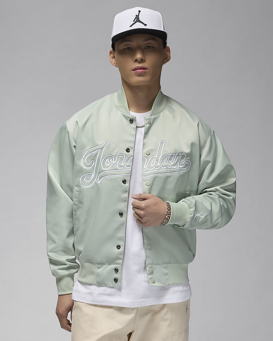 Jordan Flight MVP Men's Jacket - Seafoam/Black/White