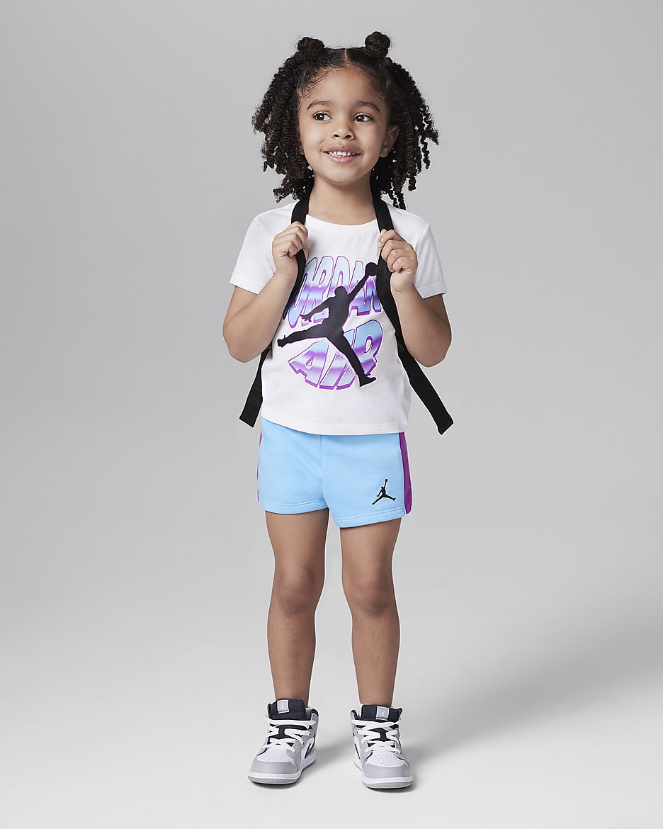 Jordan Air Stacked Toddler Shorts Set - Aquarius Blue