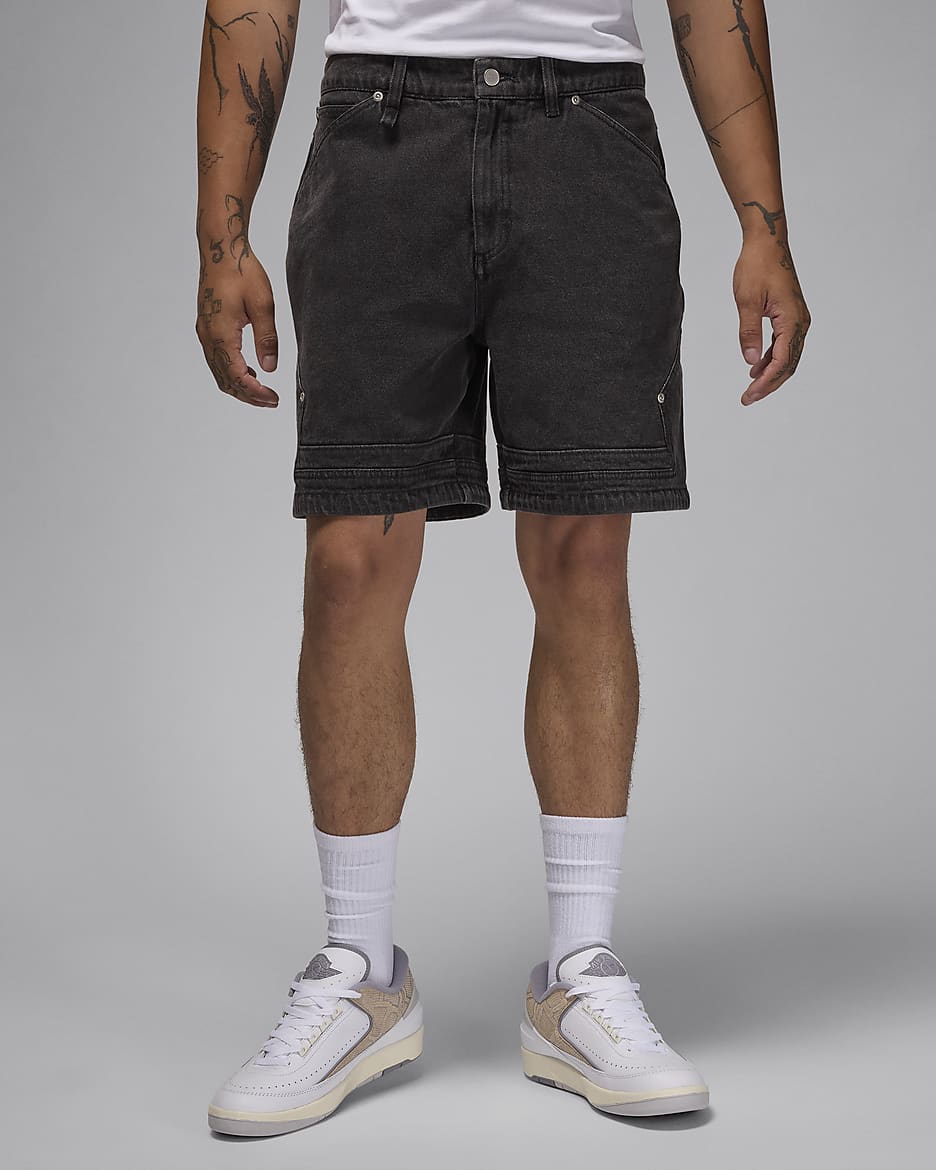 Air Jordan-denimshorts til mænd - sort