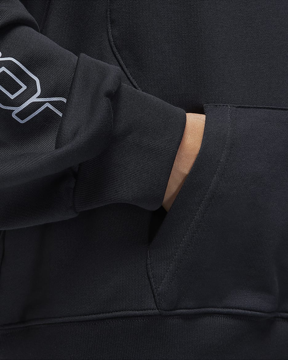 Jordan Sport Sudadera con capucha y estampado de tejido Fleece - Mujer - Negro/Stealth