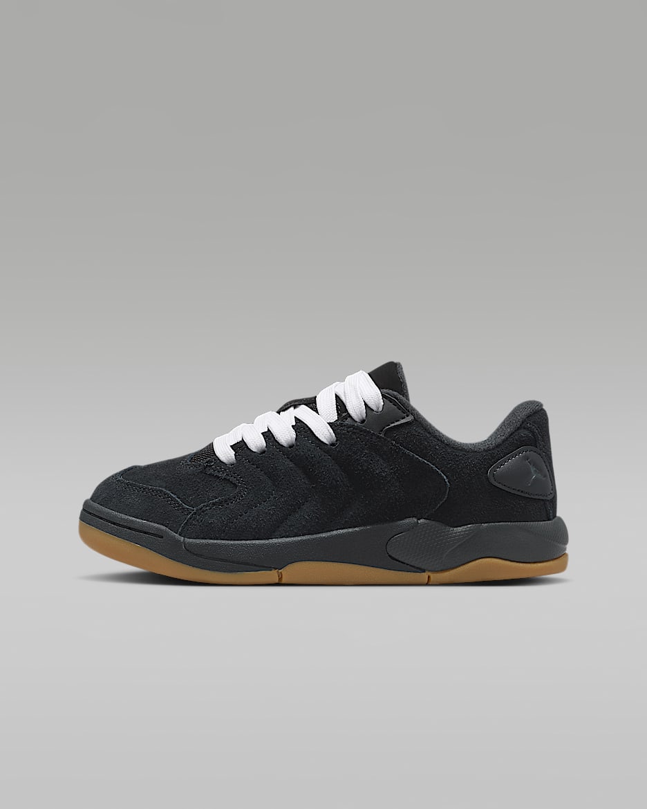 Tenis para niños grandes Jordan Session - Negro/Marrón claro goma/Blanco/Rojo universitario