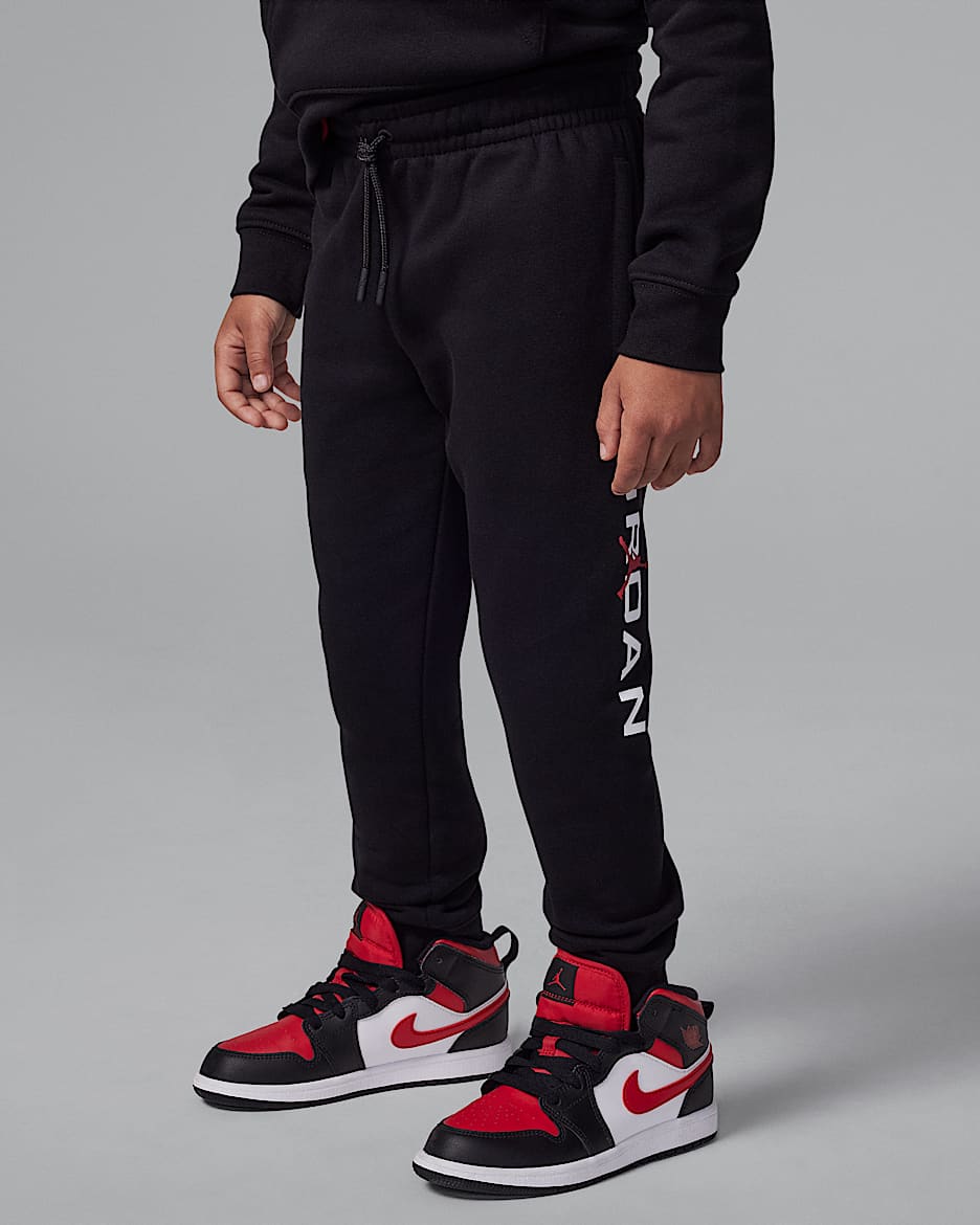 Pants de tejido Fleece Baseline para niños talla pequeña Jordan - Negro
