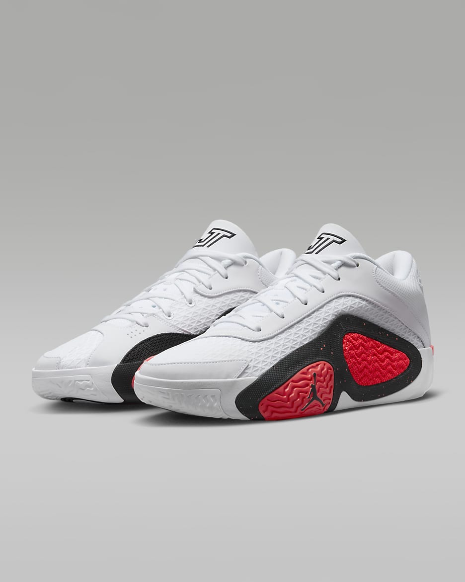 Tatum 2 Basketball Shoes - White/Bright Crimson/Black