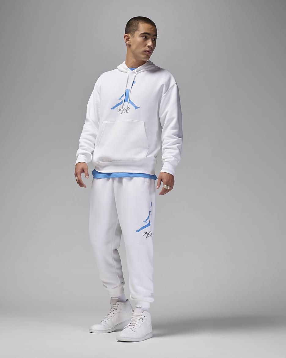 Jordan Essentials Men's Fleece Baseline Trousers - White/Legend Blue