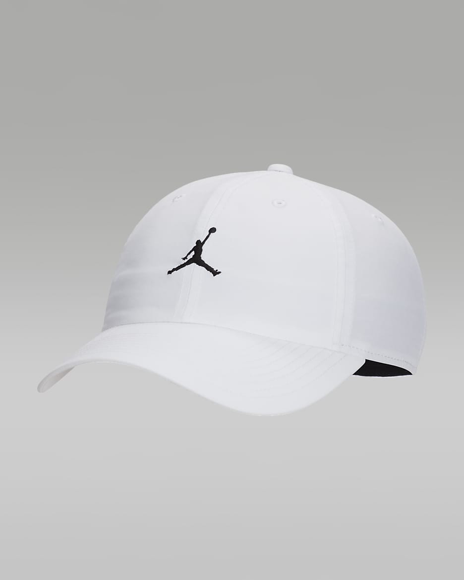 Jordan Club Cap Adjustable Unstructured Hat - White/Black