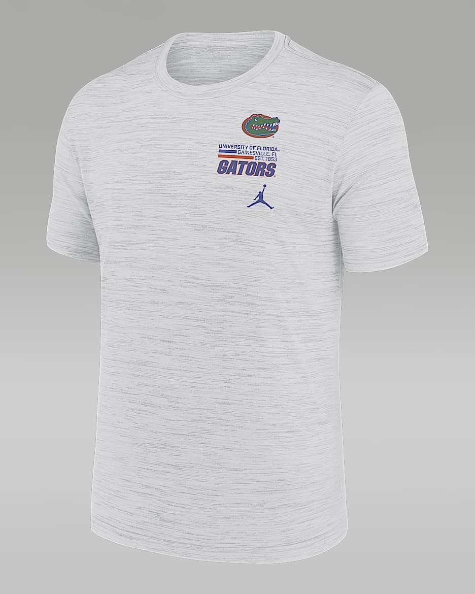 Florida Campus Chest Stack Velocity Men's Nike Dri-FIT College T-Shirt - White