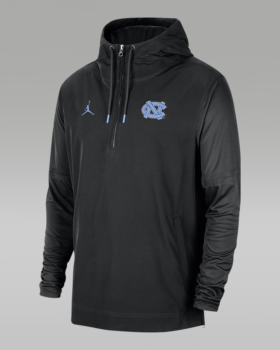 UNC Player Men's Jordan College Long-Sleeve Woven Jacket - Black/Black/Valor Blue/Valor Blue
