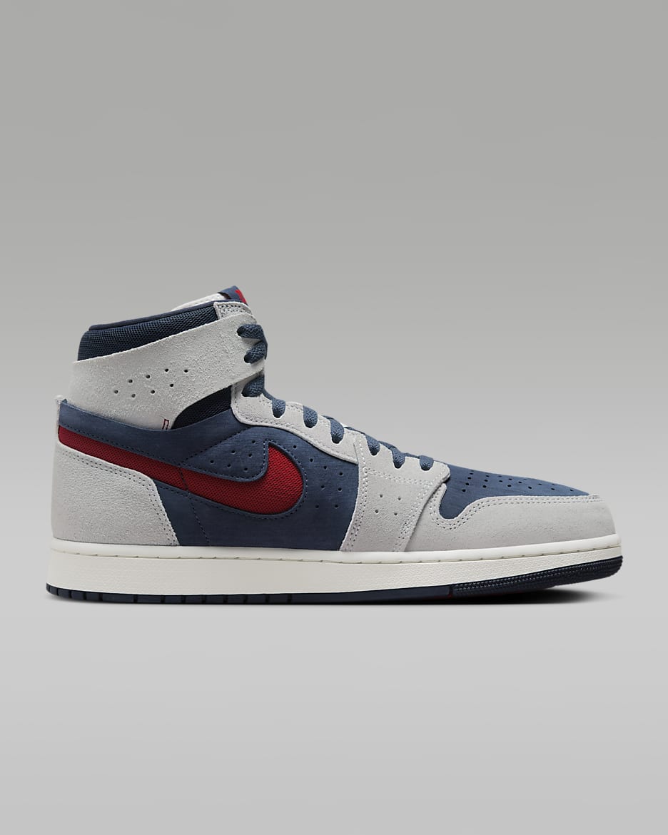 Air Jordan 1 Zoom CMFT 2 Men's Shoes - Midnight Navy/Neutral Grey/Summit White/Varsity Red