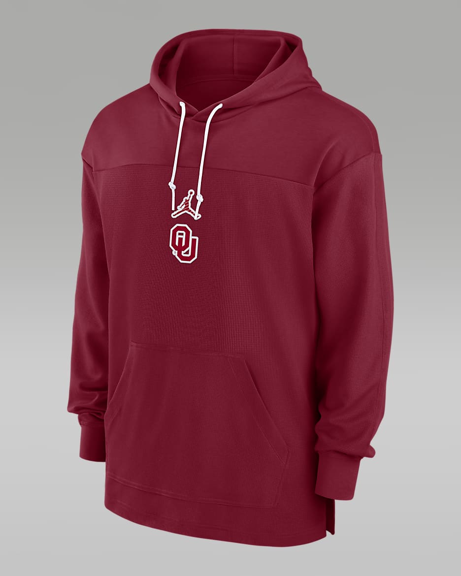 Oklahoma Sooners Sideline Jersey Men's Jordan Dri-FIT College Pullover Hoodie - Crimson