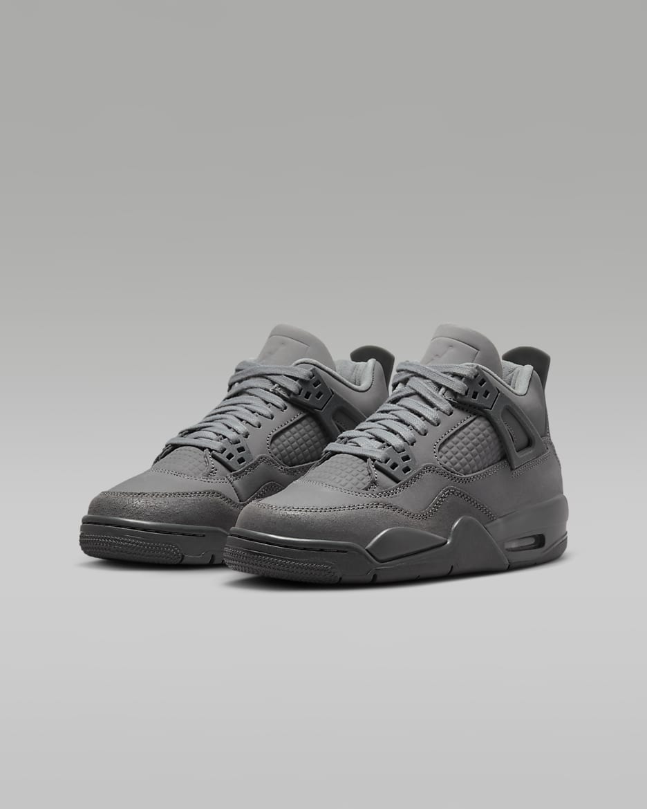 Air Jordan 4 Retro SE 'Wet Cement' Older Kids' Shoes - Smoke Grey/Cement Grey/Particle Grey/Iron Grey