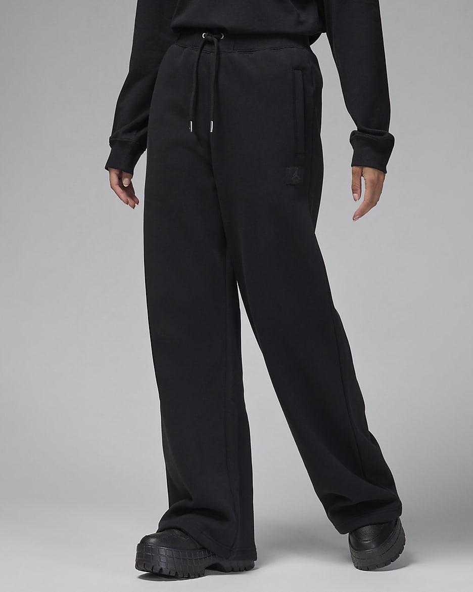 Pants de dobladillo abierto para mujer Jordan Flight Fleece - Negro