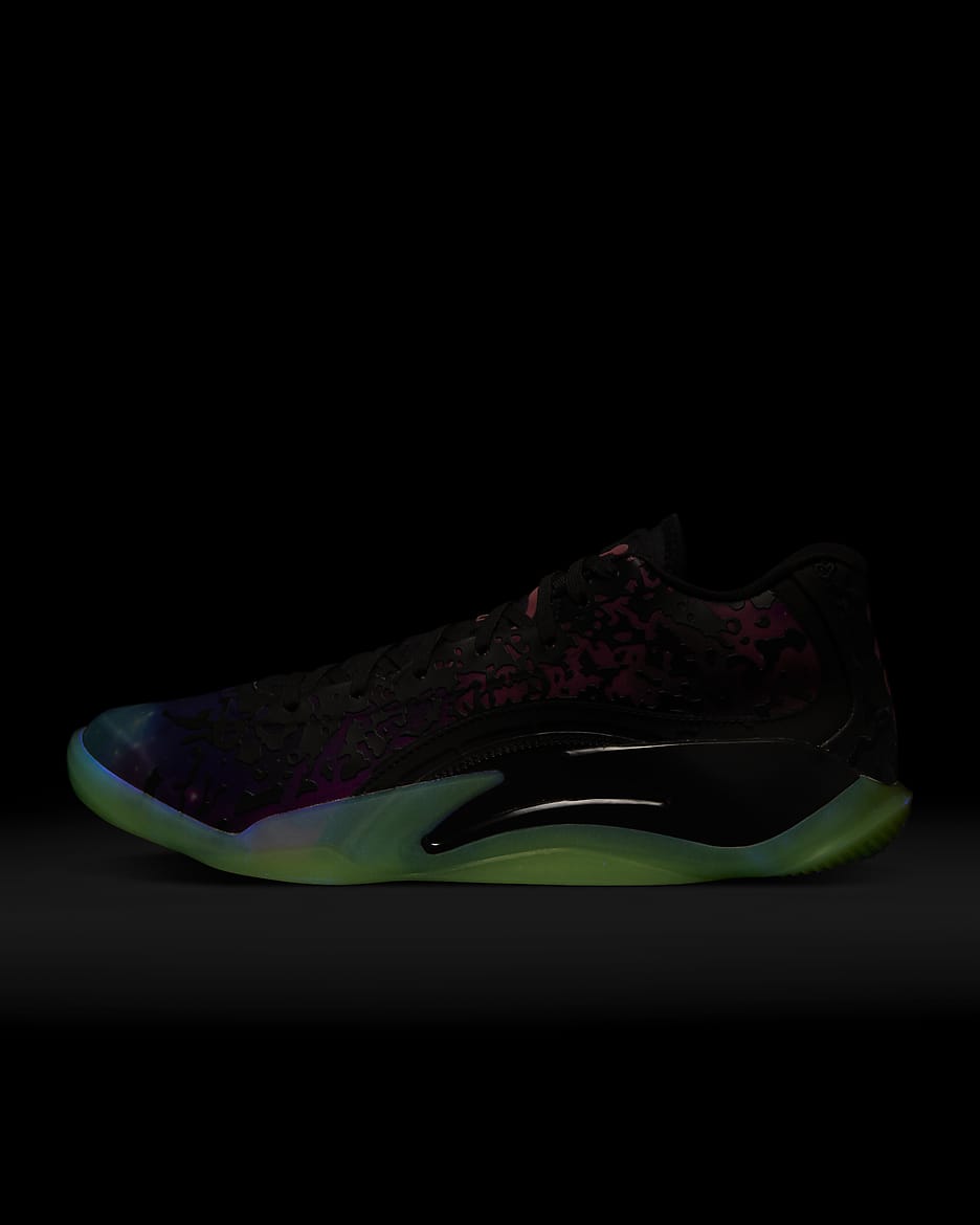 Zion 3 Basketball Shoes - Black/Vivid Purple/Barely Volt/Solar Red