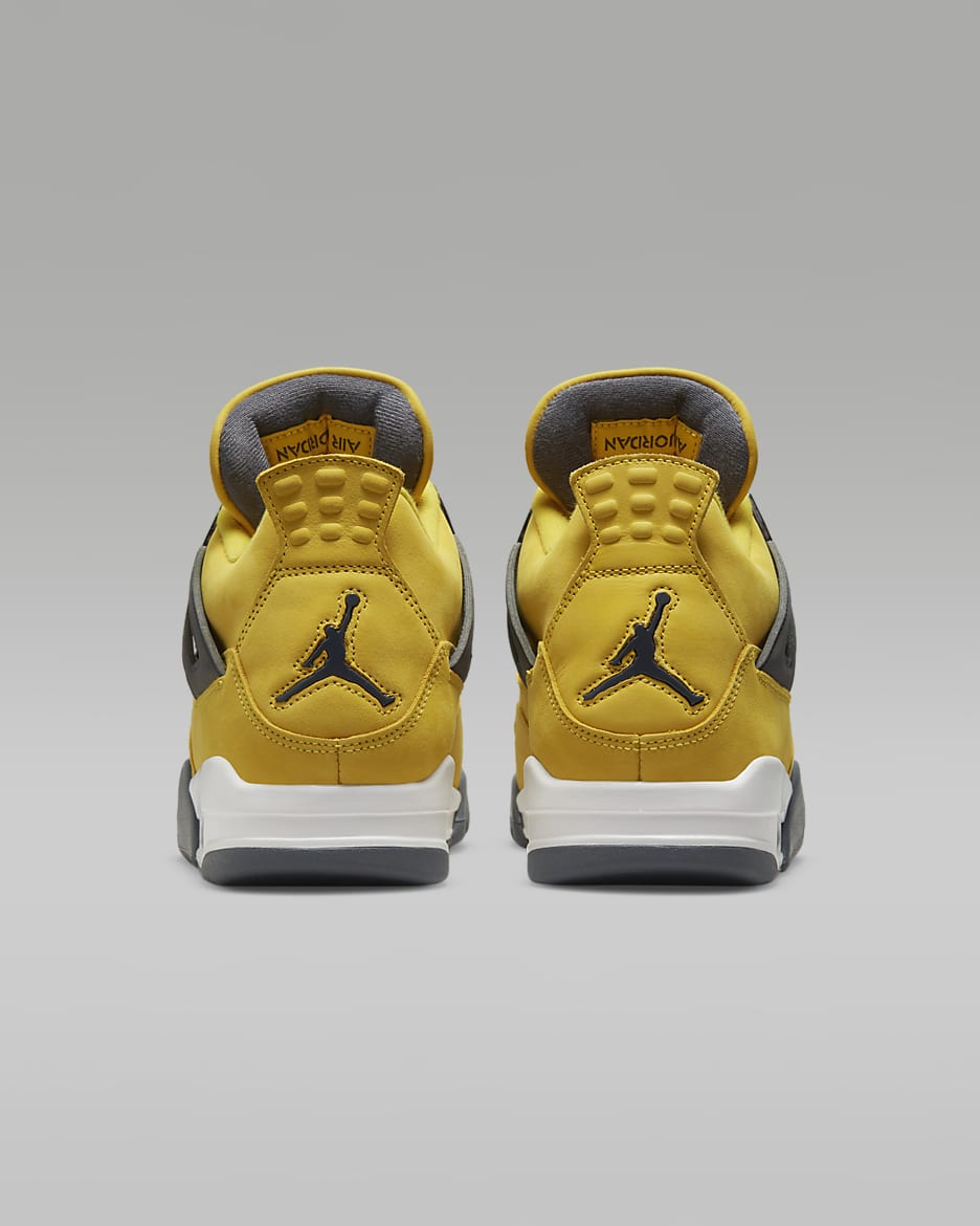 Air Jordan 4 Retro Men's Shoes - Tour Yellow/White/Dark Blue Grey